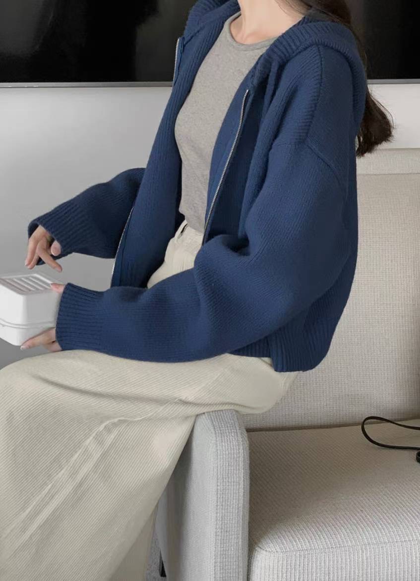 SALT.B東大門㊣實拍女士新品真品職業25秋冬休閑針織衫拉鏈SALT.B針織衫