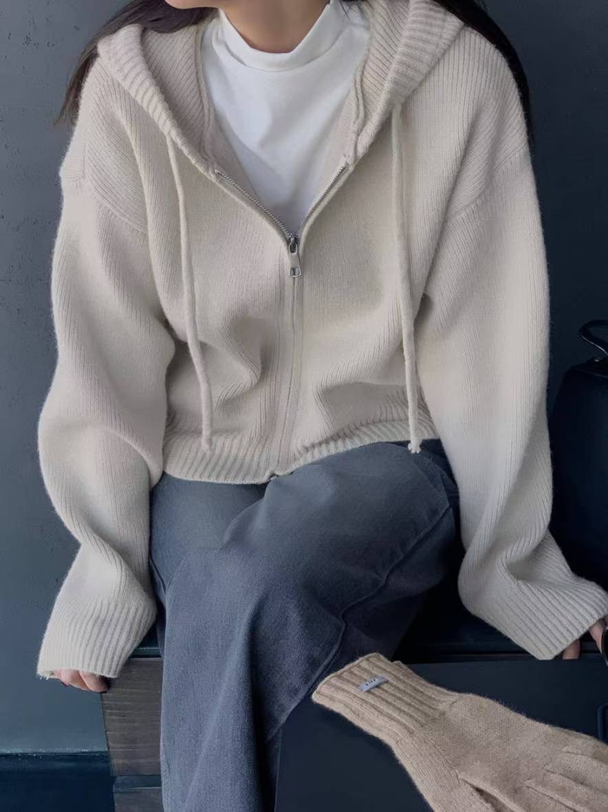 SALT.B東大門㊣實拍女士新品真品職業25秋冬休閑針織衫拉鏈SALT.B針織衫圖色2