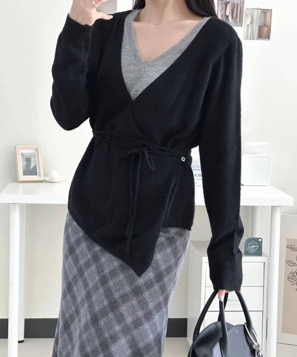 SALT.B東大門㊣實拍女士新品人氣熱賣職業時尚推薦25秋冬針織衫SALT.B針織衫圖色3