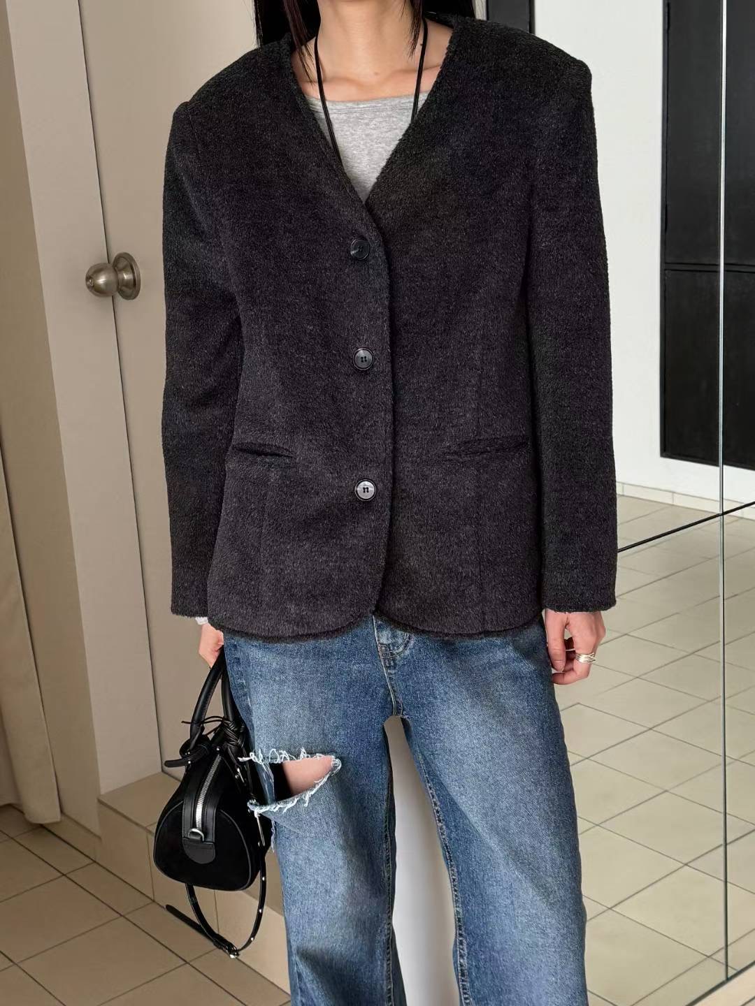 SALT.B韓國代購㊣女裝新品人氣職業25秋冬推薦真品休閑夾克SALT.B夾克圖色2