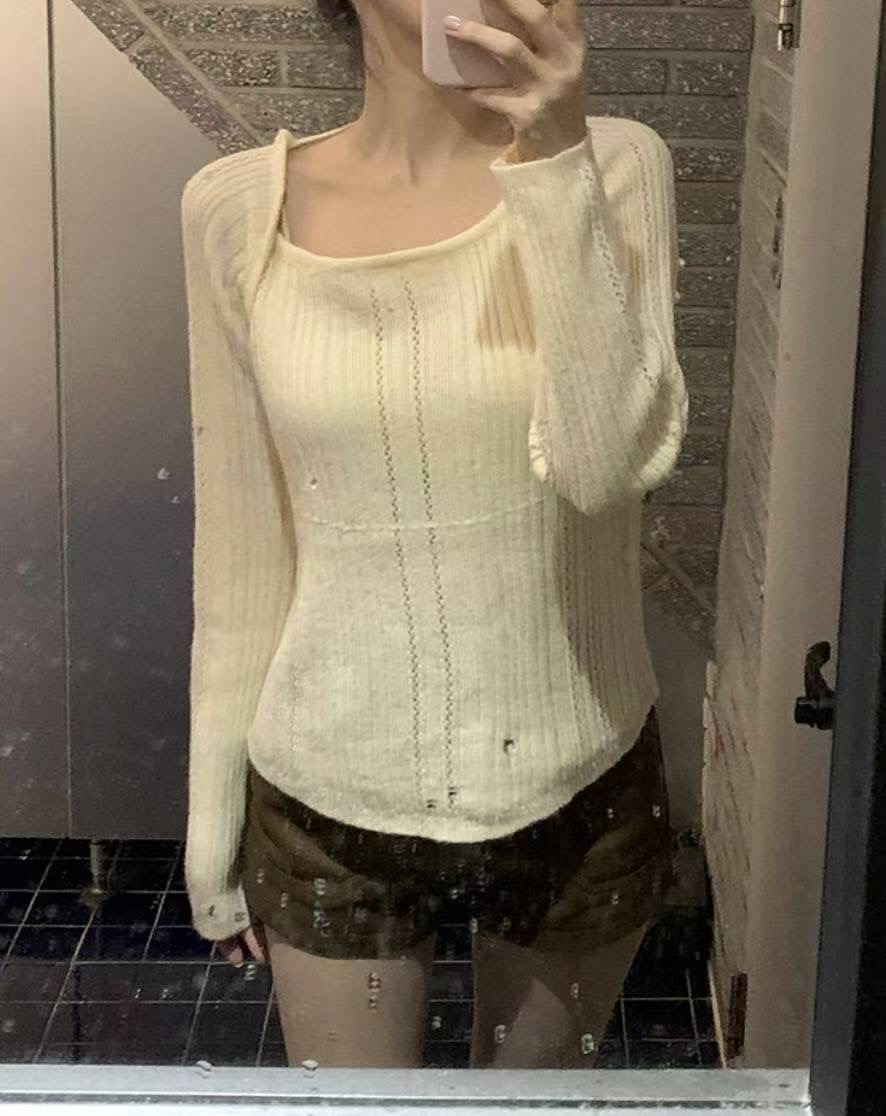 SALT.B東大門㊣實拍女士新品熱賣職業25秋冬人氣真品針織衫SALT.B針織衫圖色1