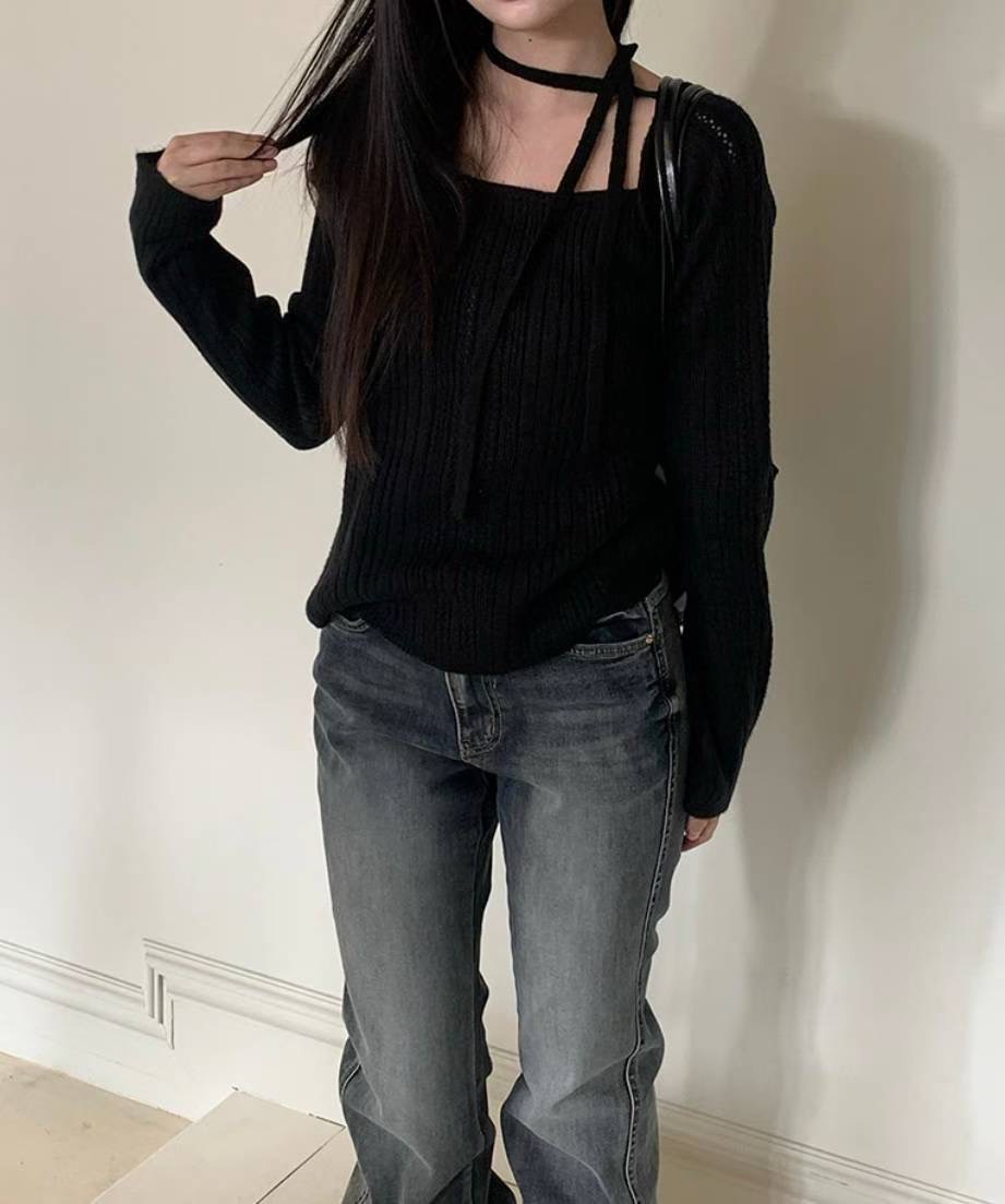 SALT.B東大門㊣實拍女士新品熱賣職業25秋冬人氣真品針織衫SALT.B針織衫圖色3