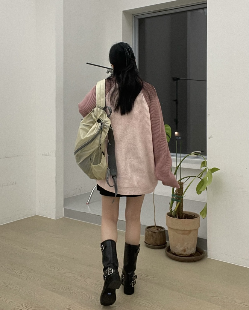 ALLVIBE韓國代購㊣女裝新款推薦熱賣休閑職業25秋冬時尚針織衫ALLVIBE針織衫