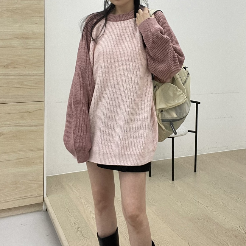 ALLVIBE韓國代購㊣女裝新款推薦熱賣休閑職業25秋冬時尚針織衫ALLVIBE針織衫