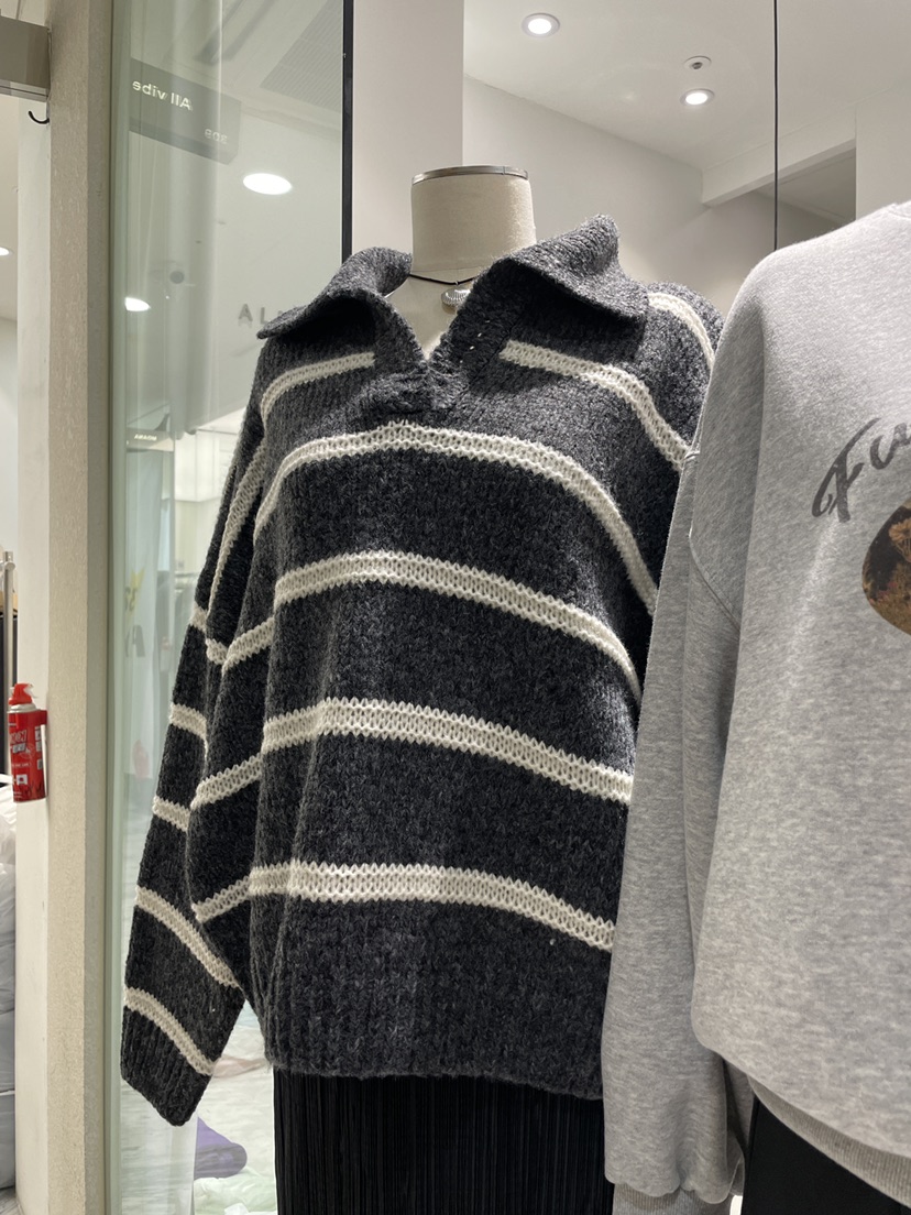 ALLVIBE韓國代購㊣女裝新款25秋冬職業時尚熱賣休閑真品針織衫ALLVIBE針織衫