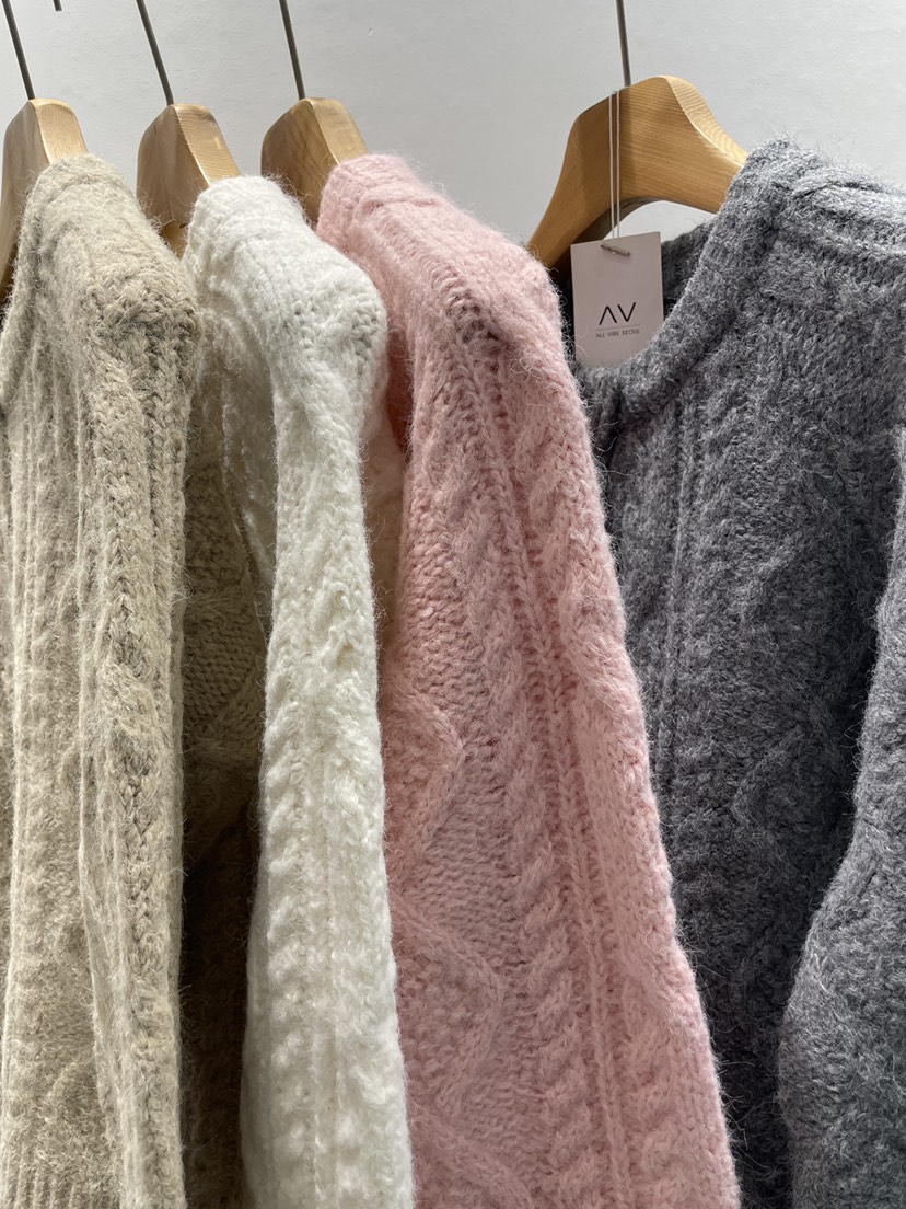 ALLVIBE韓國代購㊣女士新品25秋冬推薦職業時尚人氣真品針織衫ALLVIBE針織衫