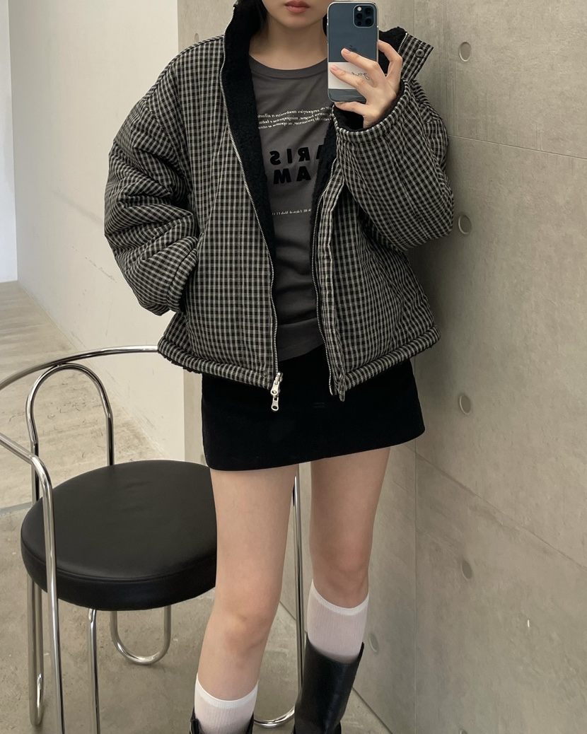 ALLVIBE東大門㊣實拍女裝新品人氣職業真品25秋冬時尚短款棉服ALLVIBE短款棉服