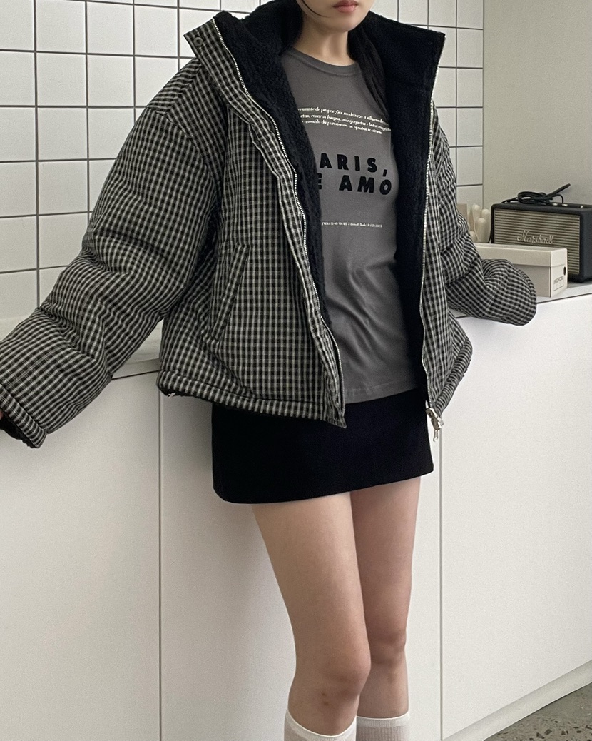 ALLVIBE東大門㊣實拍女裝新品人氣職業真品25秋冬時尚短款棉服ALLVIBE短款棉服