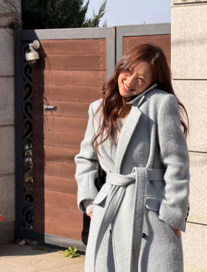 STAY HERE東大門㊣直郵女裝新款25秋冬真品中長款大衣含腰帶STAY HERE中長款大衣