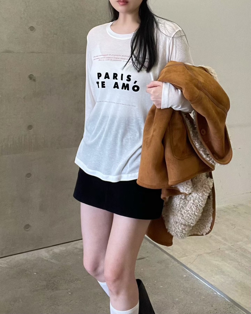 ALLVIBE韓國代購㊣女裝新款時尚真品推薦職業人氣休閑長袖T恤ALLVIBE長袖T恤