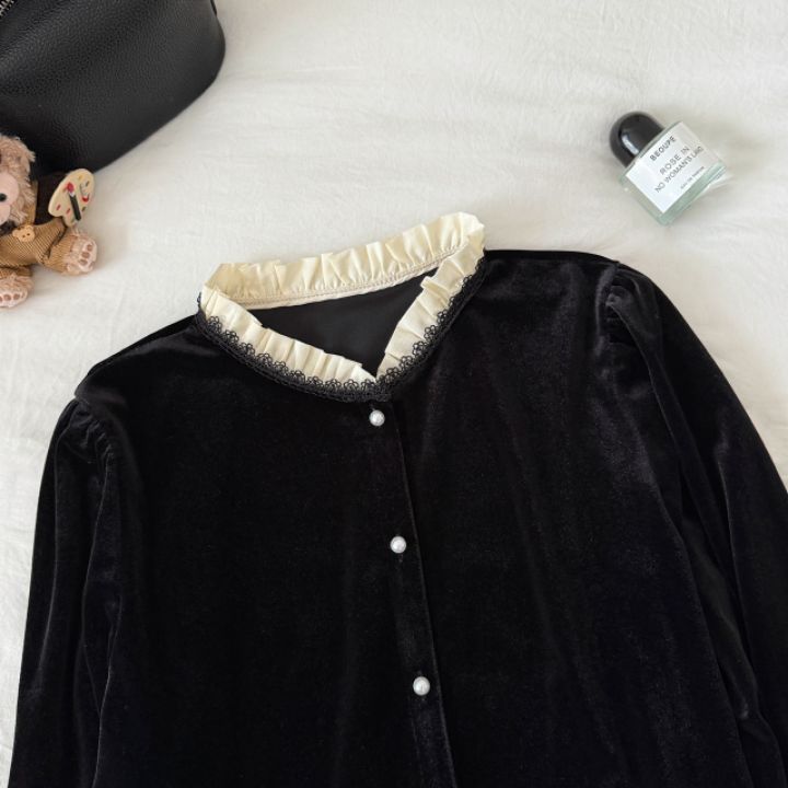 STAY HERE東大門㊣實拍女士新品真品人氣職業時尚襯衫蕾絲衫STAY HERE襯衫/蕾絲衫