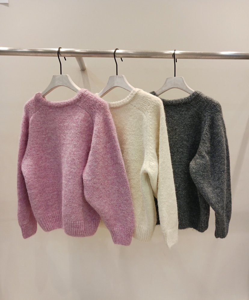 NEOUL韓國直郵㊣女裝新款推薦職業人氣25秋冬熱賣針織衫V領NEOUL/ahin雙領標簽針織衫