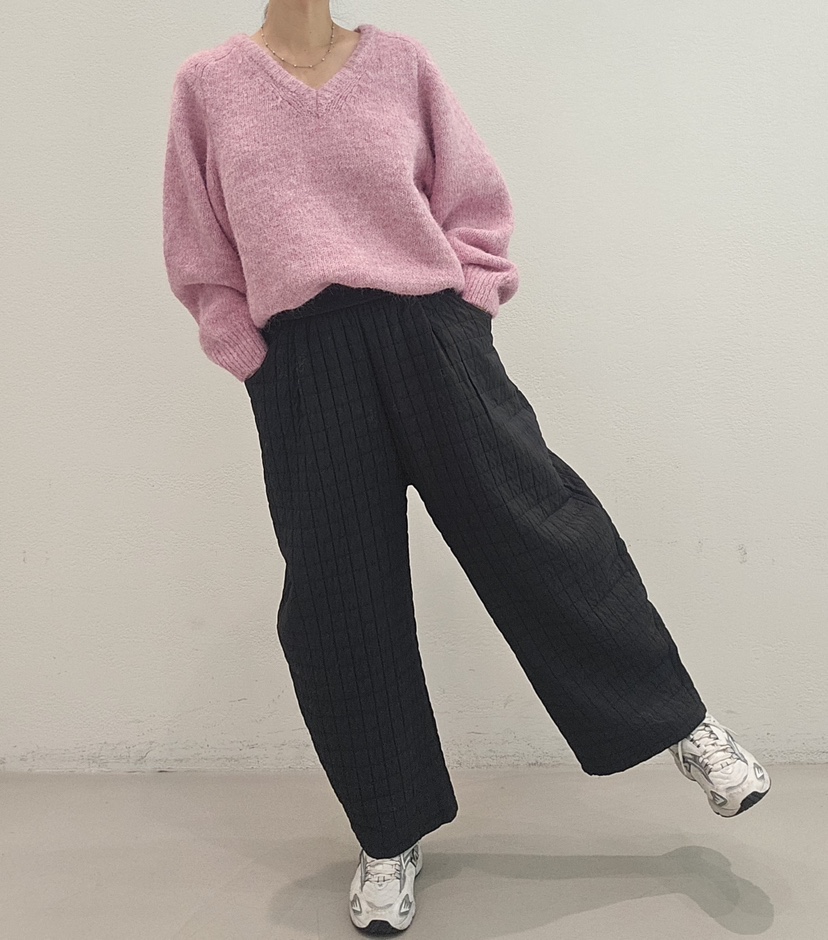 NEOUL韓國直郵㊣女裝新款推薦職業人氣25秋冬熱賣針織衫V領NEOUL/ahin雙領標簽針織衫