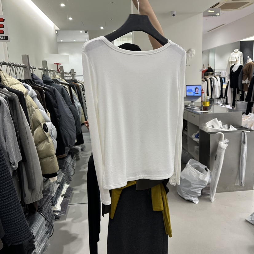 DIARRA韓國代購㊣女裝新款25秋冬熱賣職業休閑真品人氣長袖T恤DIARRA長袖T恤