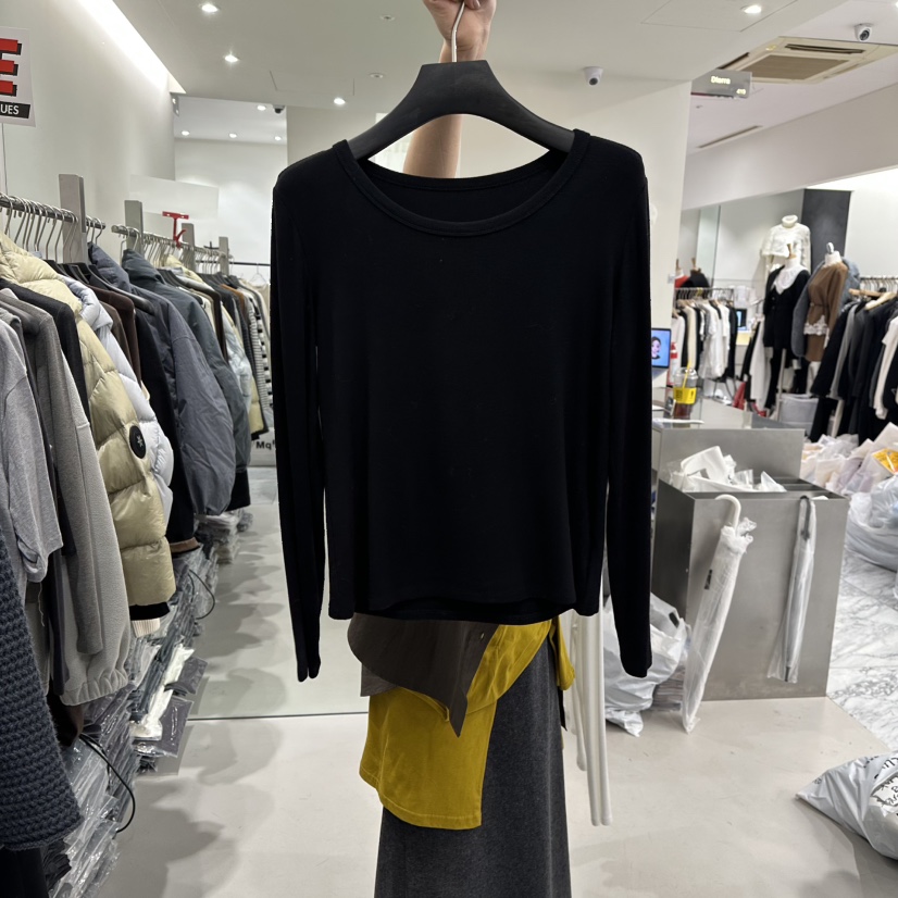 DIARRA韓國代購㊣女裝新款25秋冬熱賣職業休閑真品人氣長袖T恤DIARRA長袖T恤圖色2