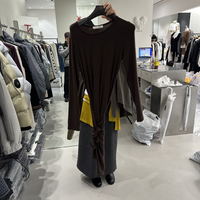 DIARRA東大門㊣直郵女裝新品時尚推薦熱賣人氣真品休閑長袖T恤DIARRA長袖T恤圖色2