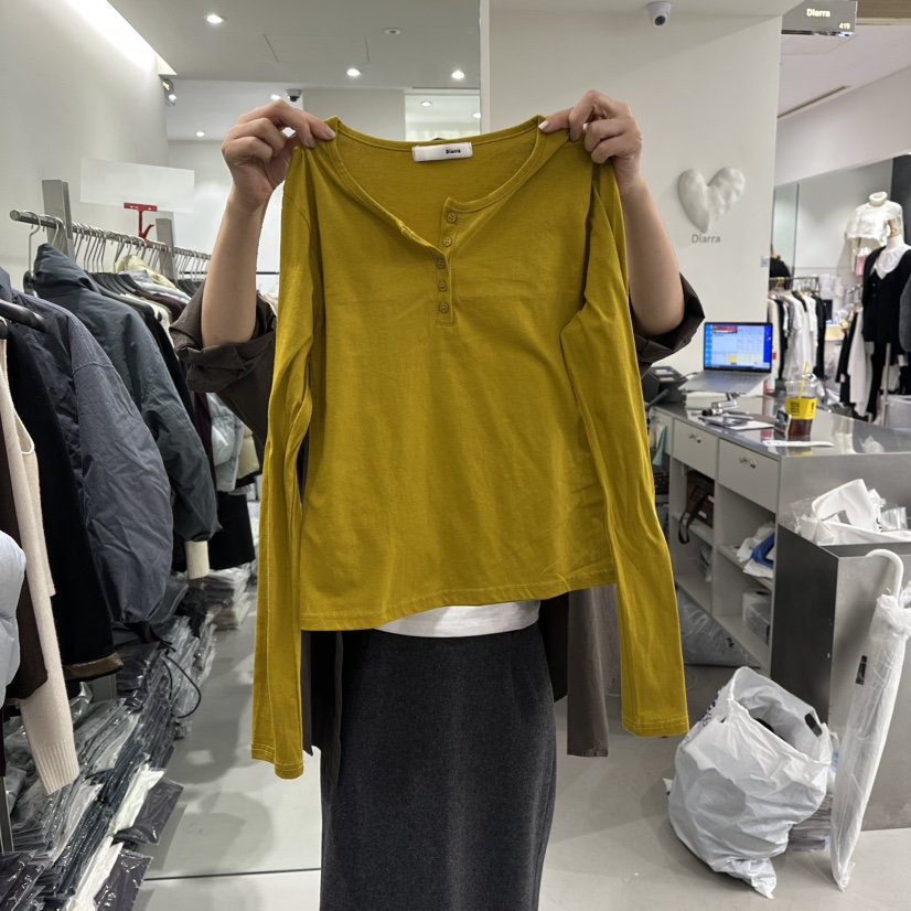 DIARRA東大門㊣實拍女裝新品人氣時尚推薦25秋冬熱賣長袖T恤DIARRA長袖T恤圖色4