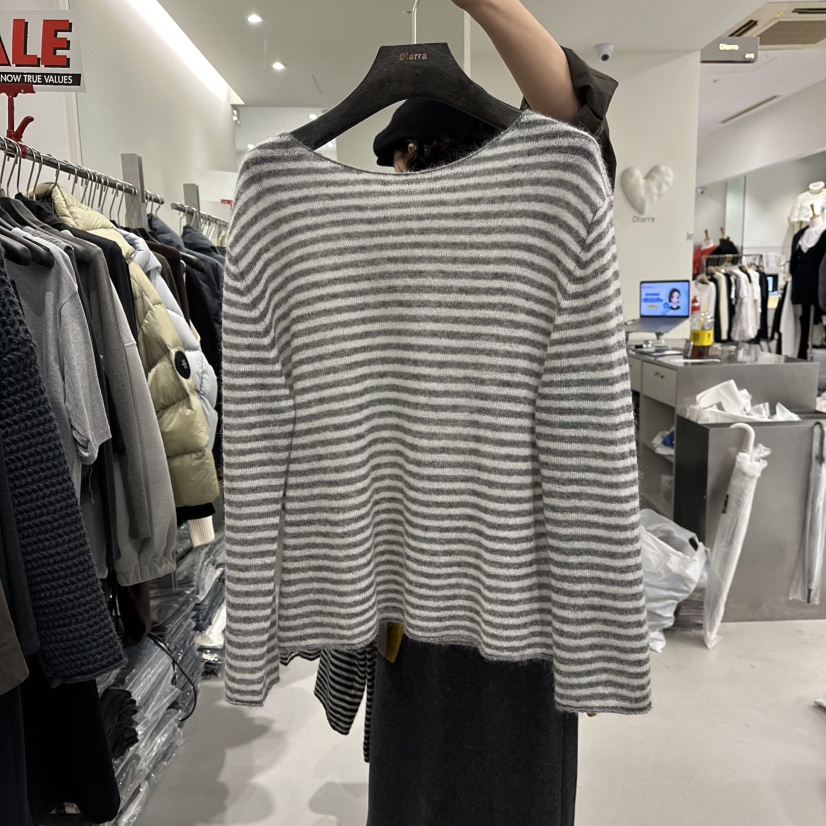 DIARRA東大門㊣代購女裝新品人氣熱賣休閑推薦25秋冬長袖T恤DIARRA長袖T恤圖色2