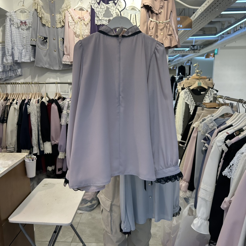 PAPA東大門㊣直郵女裝新品25秋冬職業熱賣人氣真品襯衫蕾絲衫PaPa/HALMADE襯衫/蕾絲衫