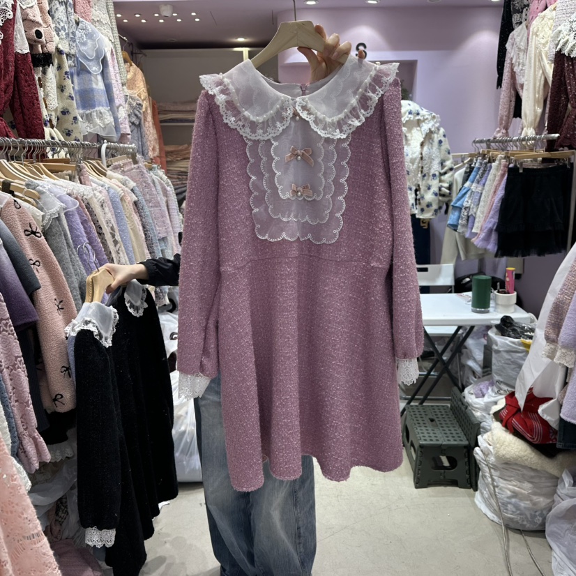 MS韓國直郵㊣女士新款25秋冬人氣時尚職業休閑推薦真品連衣裙MS連衣裙圖色1