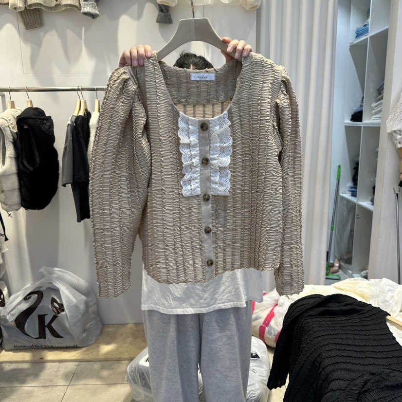 LADYBUG+ADORABLE東大門㊣代購女士新款25秋冬休閑人氣針織衫LADYBUG/Adorable針織衫圖色1