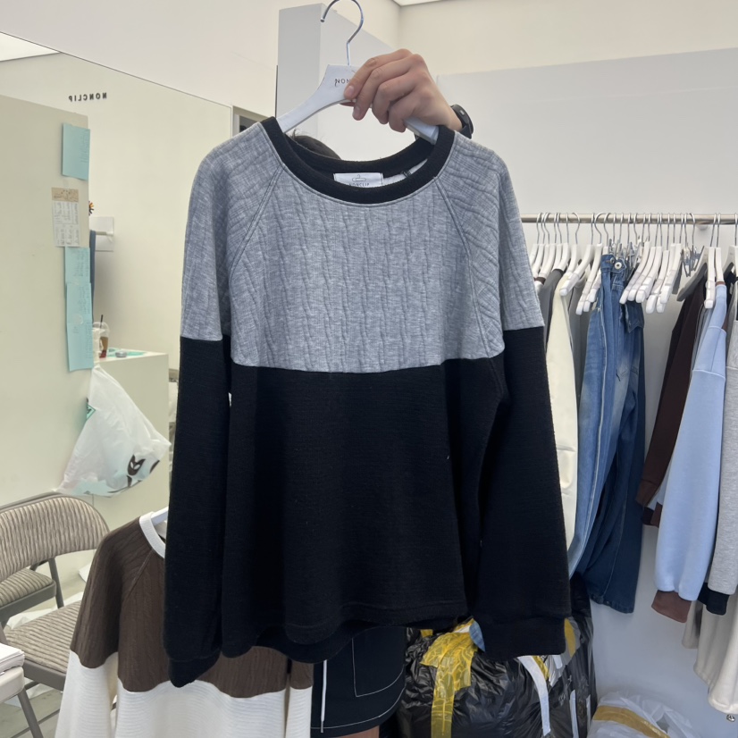 NON CLIP韓國代購㊣女裝新品時尚熱賣休閑職業25秋冬人氣衛衣NON CLIP衛衣圖色1