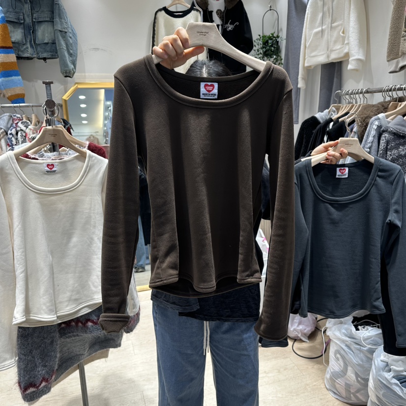 UNDERSTAR_VINTAGE東大門㊣實拍女裝新款25秋冬人氣長袖T恤UNDERSTAR_VINTAGE長袖T恤圖色3