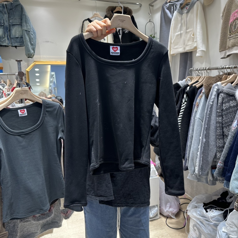 UNDERSTAR_VINTAGE東大門㊣實拍女裝新款25秋冬人氣長袖T恤UNDERSTAR_VINTAGE長袖T恤圖色5