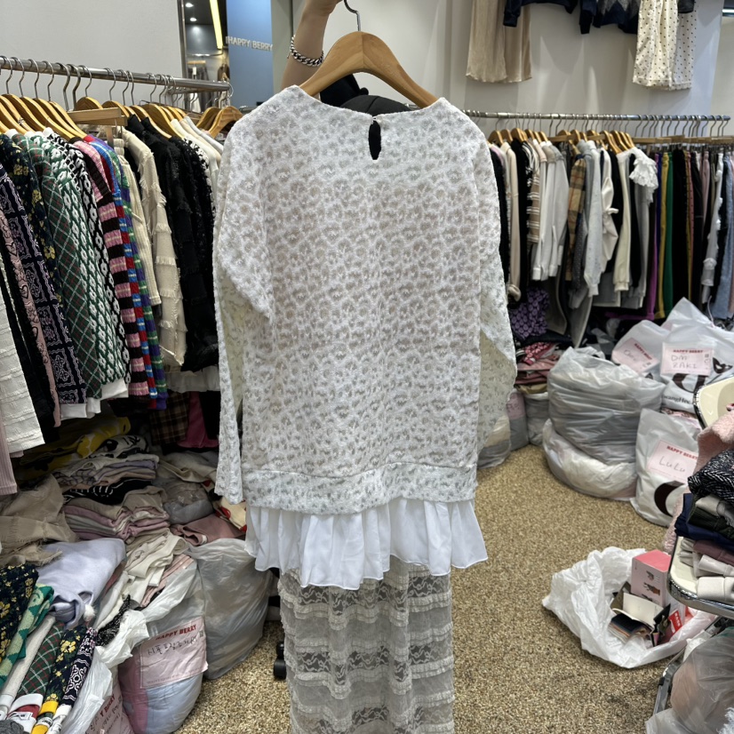 HAPPYBERRY東大門㊣實拍女裝新款職業熱賣25秋冬襯衫蕾絲衫蕾絲HAPPYBERRY襯衫/蕾絲衫