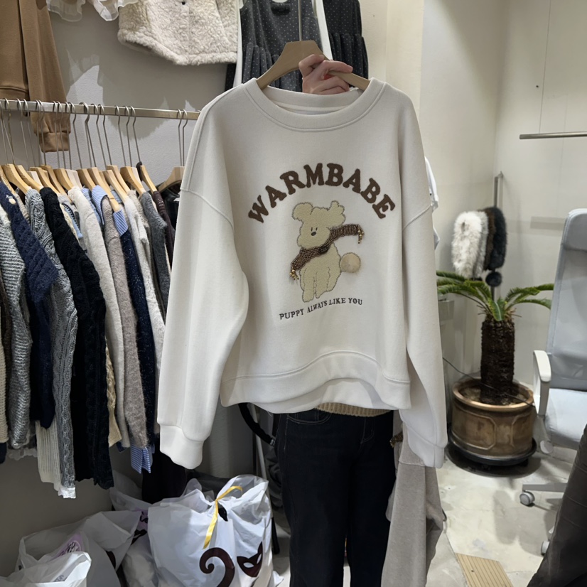 HIPTIQUE東大門㊣代購女士新款25秋冬推薦職業時尚衛衣加絨HIPTIQUE衛衣圖色1