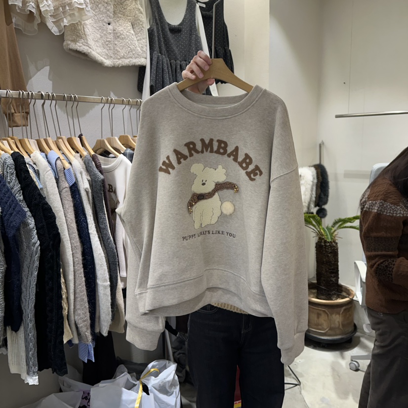 HIPTIQUE東大門㊣代購女士新款25秋冬推薦職業時尚衛衣加絨HIPTIQUE衛衣圖色2