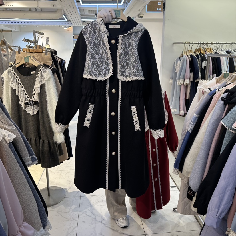 PAPA東大門㊣實拍女裝新品休閑熱賣時尚人氣真品中長款大衣PaPa/HALMADE中長款大衣圖色2