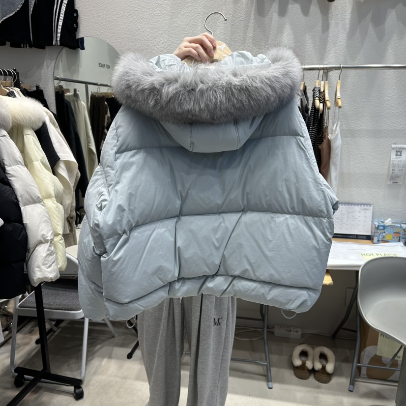 HOT PLACE/DREAM GIRIS韓國代購㊣女士新品休閑短款羽絨服浣熊鴨絨HOT PLACE/DREAM GIRIS短款羽絨服