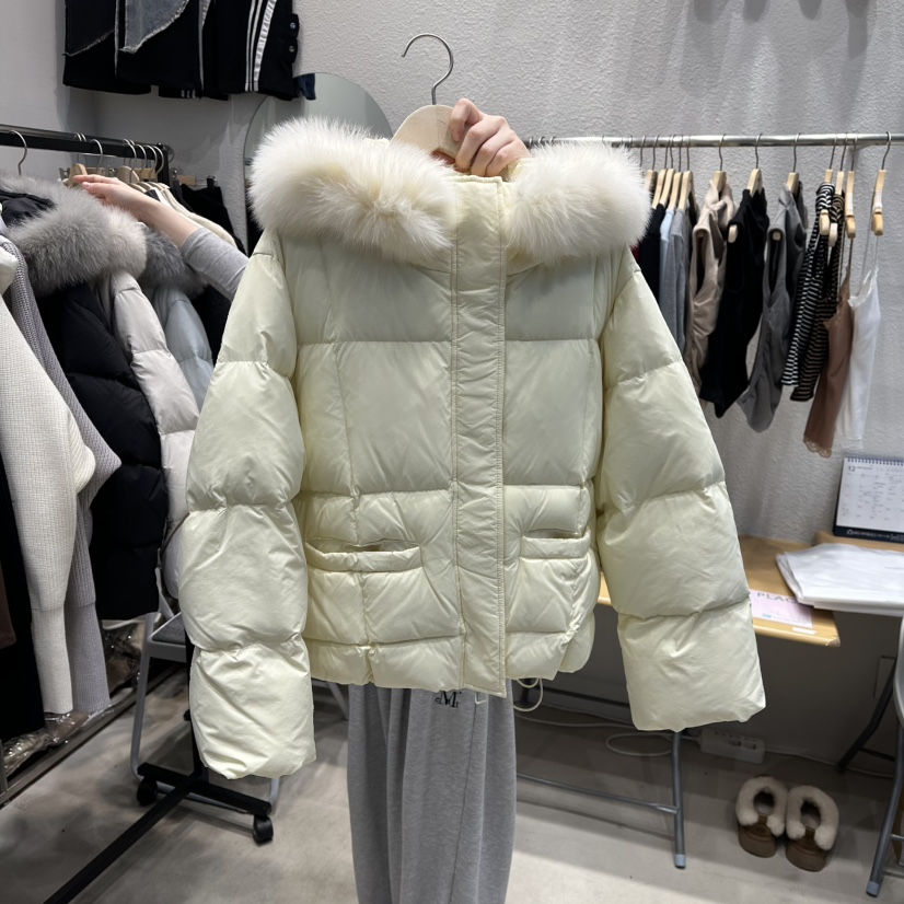 HOT PLACE/DREAM GIRIS韓國代購㊣女士新品休閑短款羽絨服浣熊鴨絨HOT PLACE/DREAM GIRIS短款羽絨服圖色1