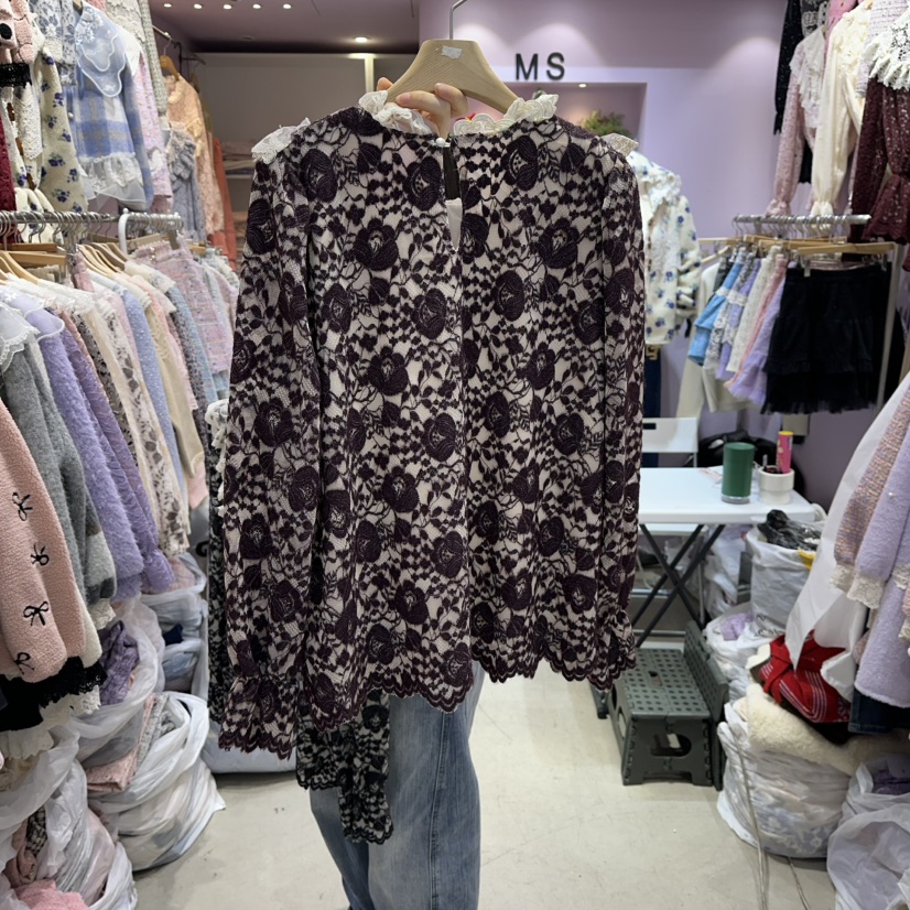 MS東大門㊣實拍女士新款熱賣人氣25秋冬真品時尚襯衫蕾絲衫MS襯衫/蕾絲衫