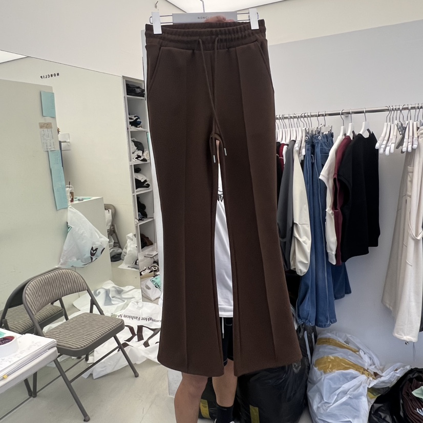 NON CLIP東大門㊣實拍女裝新款人氣職業休閑25秋冬休閑褲喇叭NON CLIP休閑褲圖色2