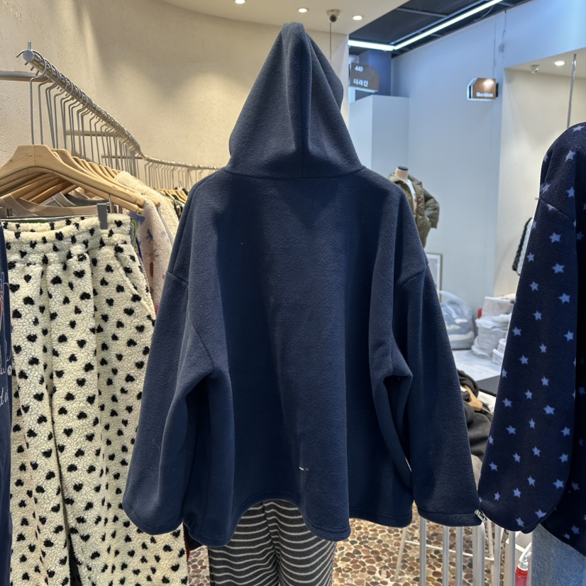 THE LINE-Q韓國代購㊣女士新款休閑25秋冬人氣職業衛衣抓絨THE LINE-Q衛衣