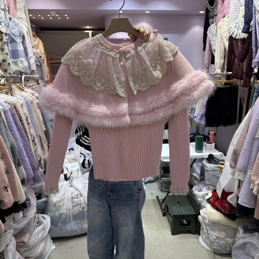 MS東大門㊣直郵女士新品職業推薦25秋冬真品時尚套裝毛皮套裝MS套裝圖色2