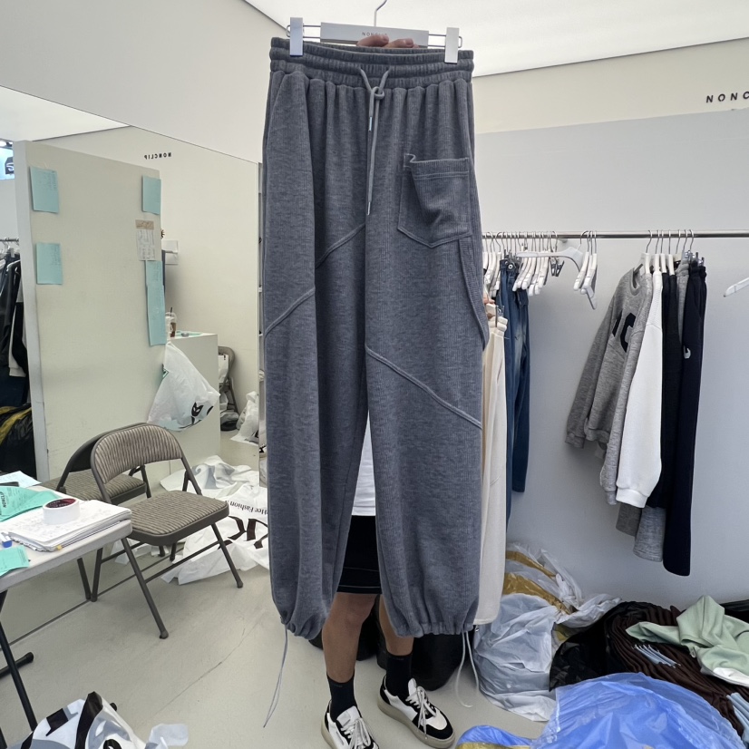 NON CLIP東大門㊣代購女裝新品職業真品時尚25秋冬休閑褲口袋NON CLIP休閑褲圖色2