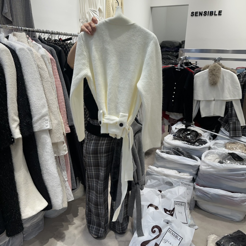 SENSIBLE-S東大門㊣直郵女士新品休閑25秋冬推薦毛衣拉鏈開衫SENSIBLE毛衣