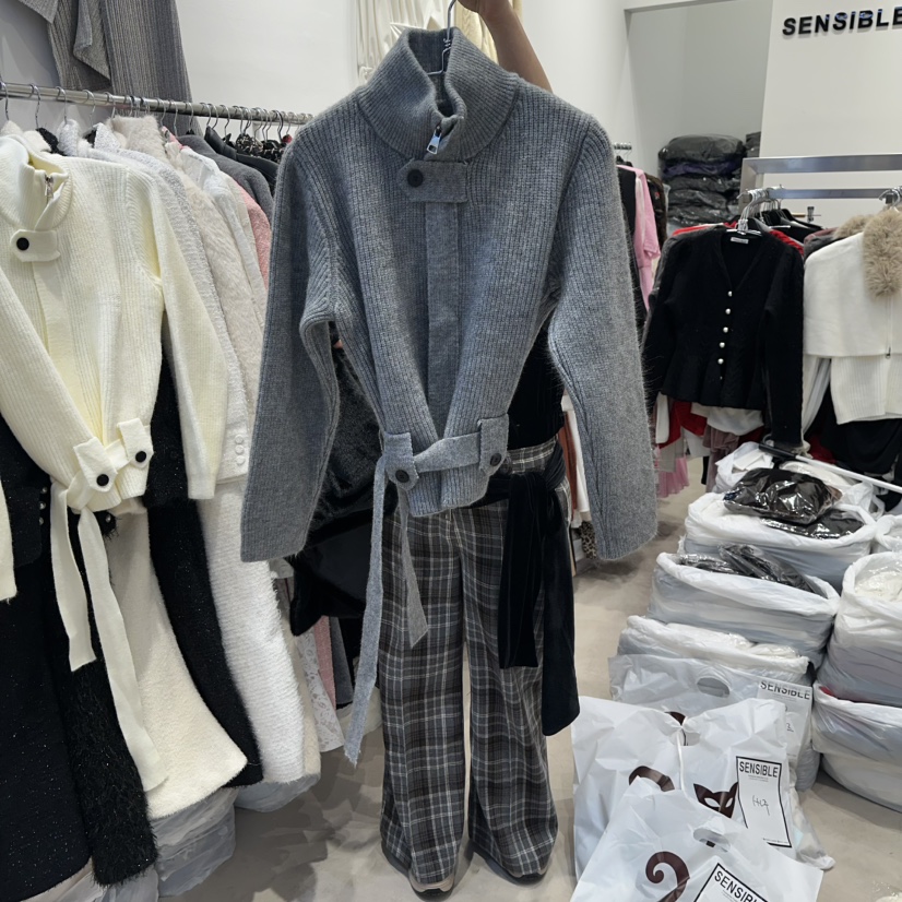 SENSIBLE-S東大門㊣直郵女士新品休閑25秋冬推薦毛衣拉鏈開衫SENSIBLE毛衣圖色1