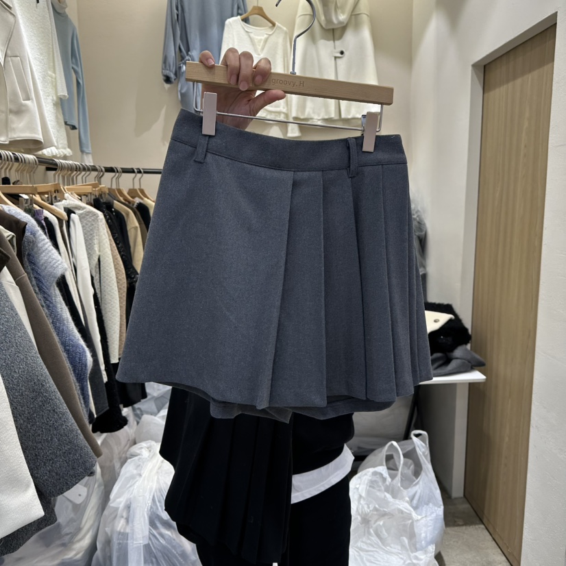 HOLYBANANA韓國代購㊣女士新款真品熱賣推薦人氣職業25秋冬裙褲groovy.H/HOLYBANANA裙褲圖色2