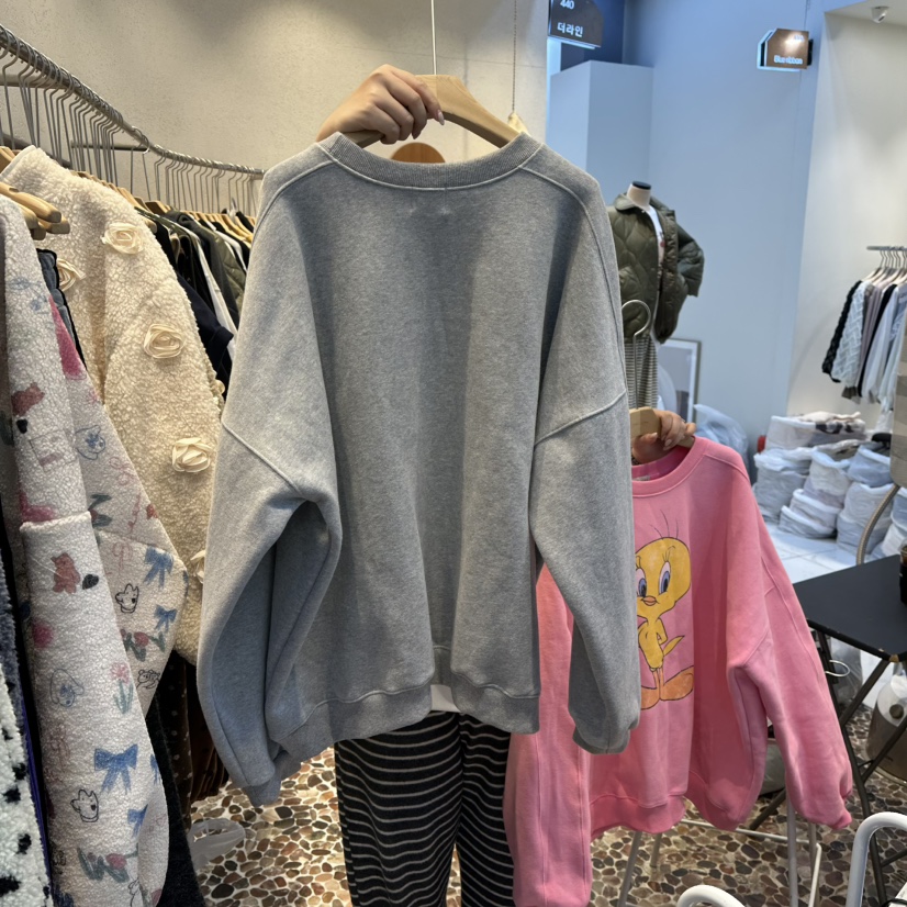 THE LINE-Q東大門㊣代購女裝新品休閑推薦25秋冬衛衣加絨THE LINE-Q衛衣