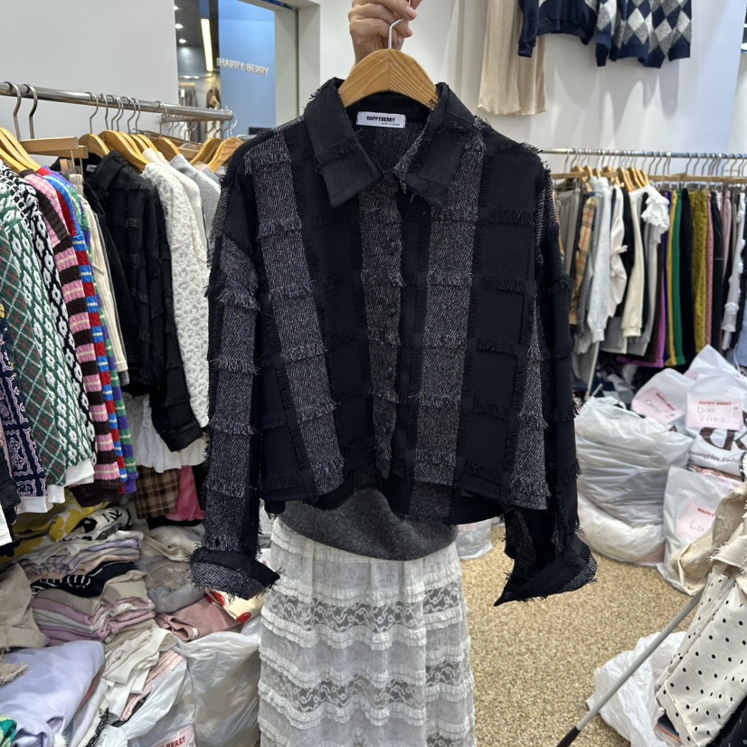 HAPPYBERRY東大門㊣實拍女士新款推薦25秋冬人氣襯衫蕾絲衫HAPPYBERRY襯衫/蕾絲衫圖色2