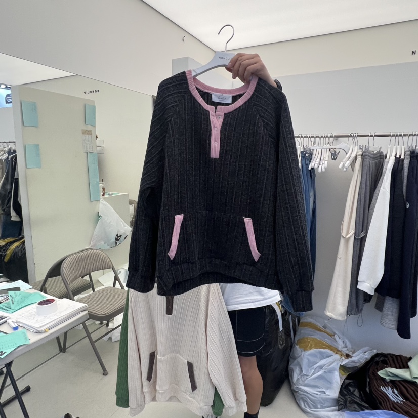 NON CLIP東大門㊣實拍女裝新款推薦人氣真品職業25秋冬衛衣NON CLIP衛衣圖色1