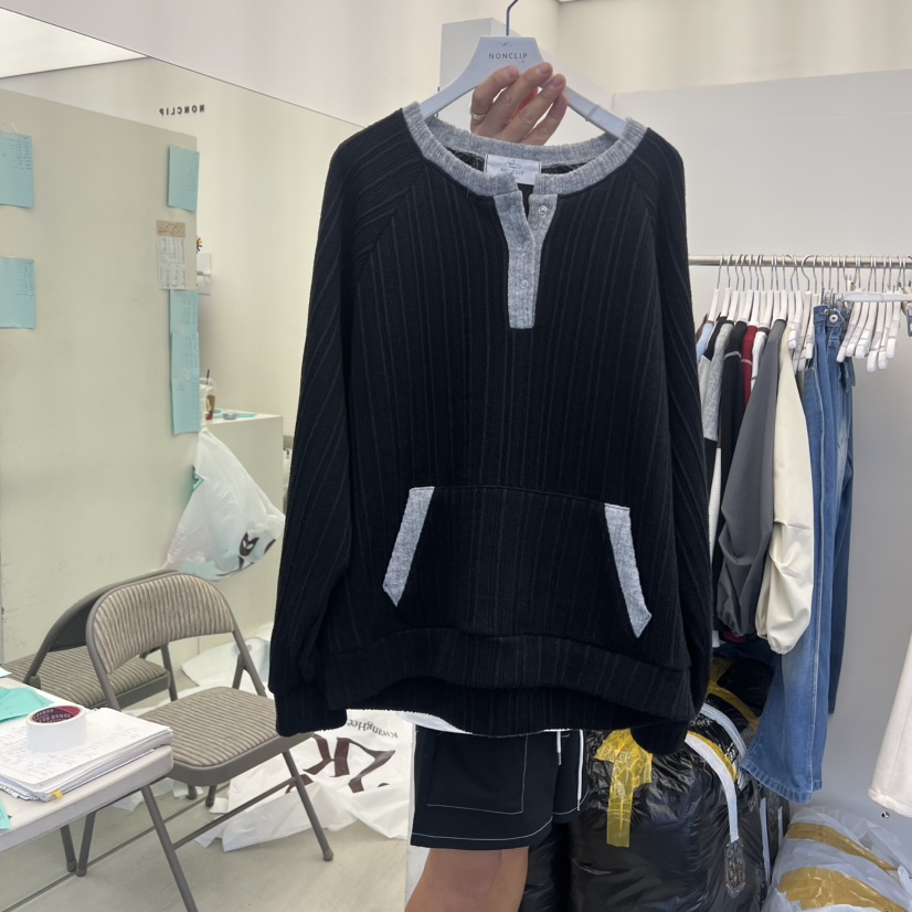 NON CLIP東大門㊣實拍女裝新款推薦人氣真品職業25秋冬衛衣NON CLIP衛衣圖色4