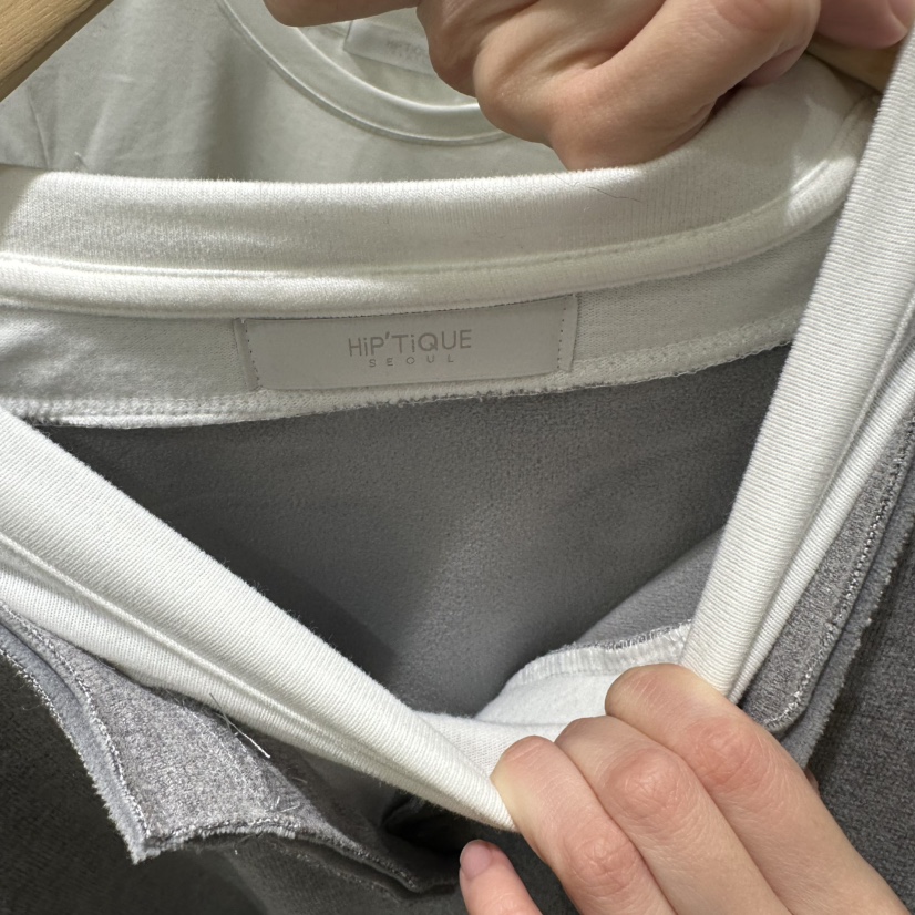 HIPTIQUE東大門㊣代購女裝新款職業25秋冬時尚人氣衛衣假兩件HIPTIQUE衛衣