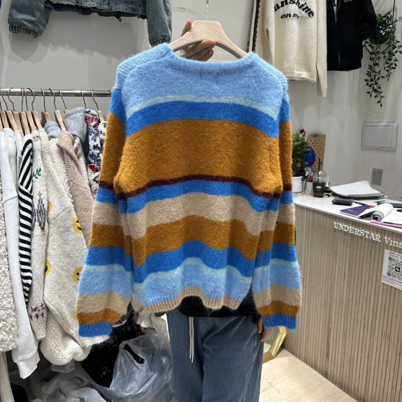 UNDERSTAR_VINTAGE東大門㊣實拍女裝新品職業真品25秋冬毛衣UNDERSTAR_VINTAGE毛衣