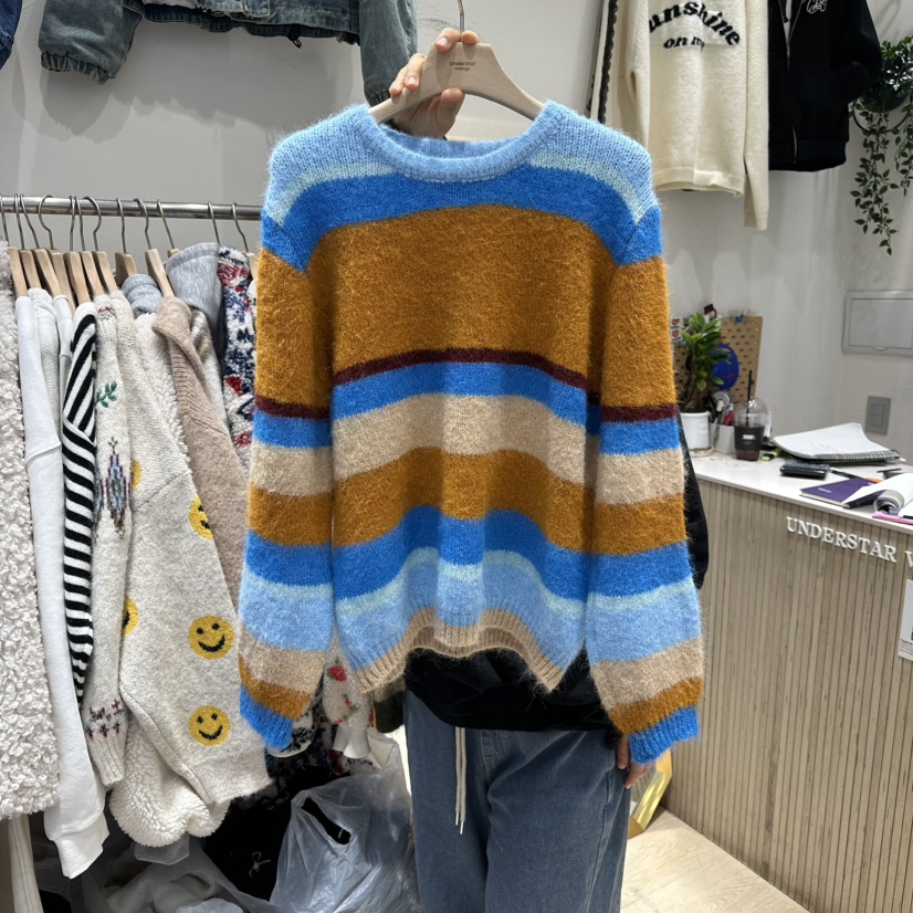 UNDERSTAR_VINTAGE東大門㊣實拍女裝新品職業真品25秋冬毛衣UNDERSTAR_VINTAGE毛衣圖色1