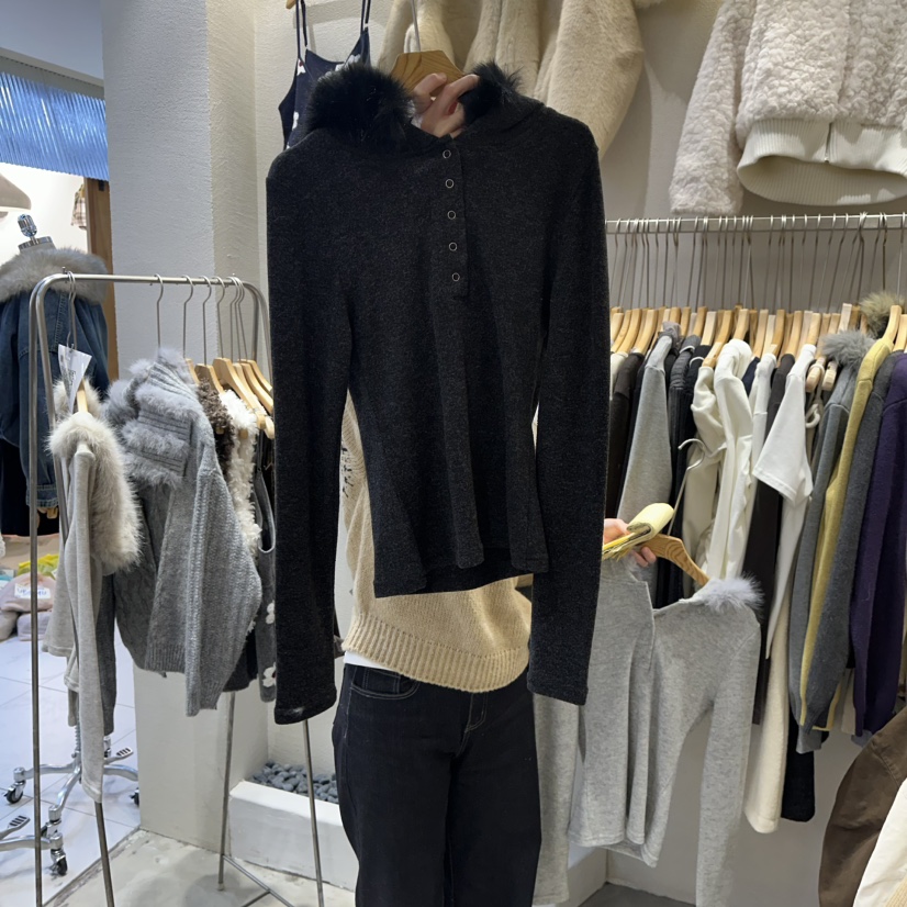 HIPTIQUE東大門㊣代購女裝新品人氣25秋冬職業推薦針織衫浣熊HIPTIQUE針織衫圖色2